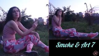 Smoke & Art 7 Beautiful pink milf enjoys herself in nature