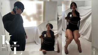 Mara the Cop got Caught & Groped (Chair Tied, Rope Bondage, Bandana CleaveGag, OTM)