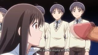 Cute hentai brunette enjoys group sex