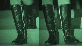 Hosed down on the stairs under Tanja's boots - Cam 2