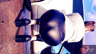 Sandra Jayde 28-04-23 Queen of big ass in tight legging with condom on my feet