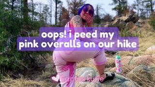 oops i peed my pink overalls on our hike