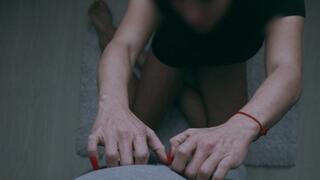 Long red nails play with foreskin 2 (480p)