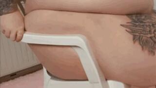 SSBBW Testing Tiny Chairs