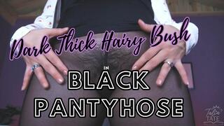 Dark Thick Hairy Bush in Black Pantyhose JOI Sensual Domination