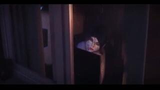 Woman having fun during the storm