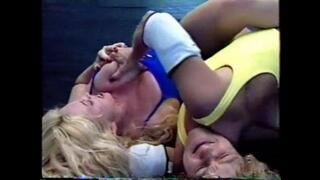 Womans Throw Back Wrestling In Spandex Suits ( Volume 4, Match 1 )