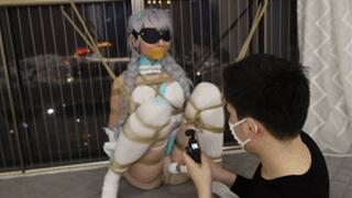 xy52-Cute cos girl orgasmed with rope-bound vibrator