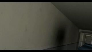 Lara Croft gives a teacher a blowjob in her dorm room