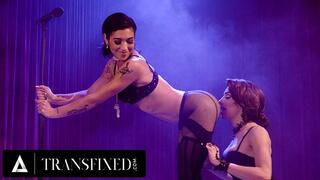 Cabaret Trans Owner Ariel Demure Devours New Lead Singer Brooklyn Gray's Pussy On Stage