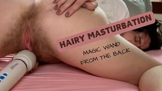 Hairy Pussy Hitachi Up-Close From Behind Preview