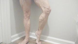 Showing off butt and calves