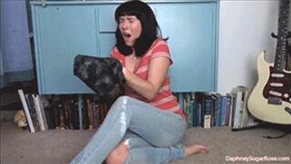 7 Day Nose Blowing & Sneezing On Black Handkerchief ,Day 5 -Mp4 1920x1080p