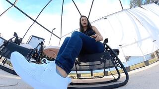 **VR 360** Poolside Giantess Foot & Vore Fun With Indica Jane