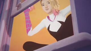 Spiderman Miles caught masturbating then fucks Gwen Stacy