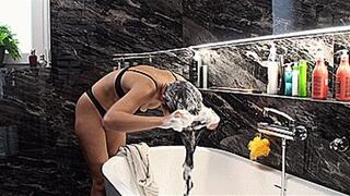 Soapy hair, playful Lucy (1920x1080 HD) MP4