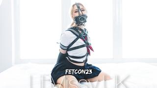 Lil Missy UK FetCon23 JP Student Uniform Leather Bound