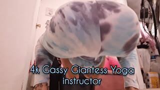 4k Gassy Giantess Yoga Instructor tight yoga pants Big Booty Bending over
