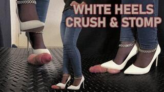 White Heels Crush and Stomp (Edited Version) - TamyStarly - Bootjob, Shoejob, Ballbusting, CBT, Trample, Trampling, High Heels, Crush, Stiletto