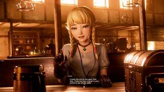 3D tavern elf girl creampied in tight petite pussy