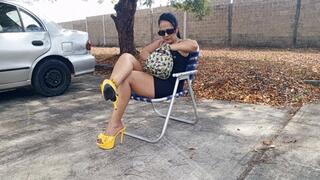 Cigarette smoking, heel hanging, car pedal pushing all in 1 (3)