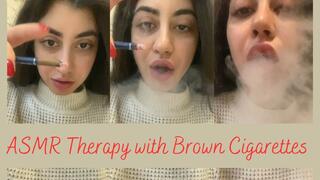 ASMR Therapy with Brown Cigarettes