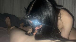 Deep blowjob from an 18 year old teen in beautiful lingerie! POV!