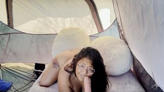 Custom White cock sub camping