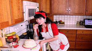 Pin-Up Housewife Sneezing & Snot Rocket Blowing On Your Sweet Suprise -Mov 1920x1080p