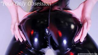 Your Only Obsession- Ebony Femdom Goddess Rosie Reed Shiny PVC Catsuit Ass Worship- 1080p HD
