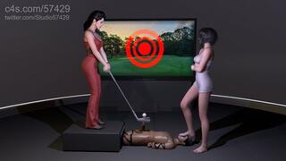 Femdom Golf Game - Foot Smelling Penis Punishment