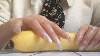 Asian Goddess Playing with Bananas