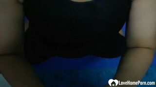 Stepmom Sucks him off after her Workout
