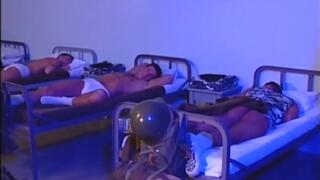 Military hunks banging in orgy instead of resting