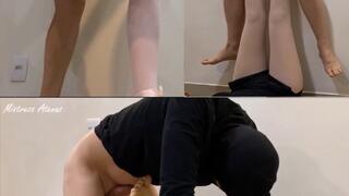 Ballerina Brutal Lift & Ballbusting Cumming!