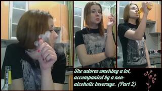 Christina 1 - She adores smoking a lot, accompanied by a non-alcoholic beverage (Part 2)