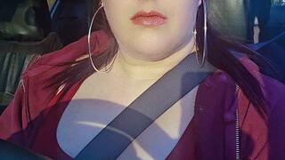 FaceTime POV Domme in a Push Up Bra Smoking While Driving on Bumpy Roads