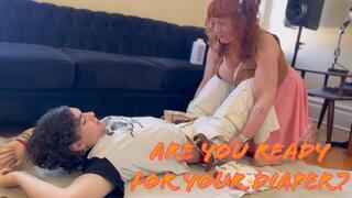 "I need cock'' - putting him in a diaper before going on a date - 4k mp4