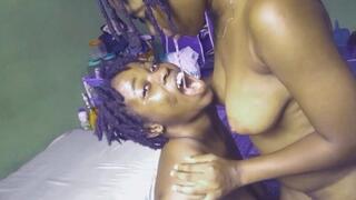 Lesbian Ebony Cuties Spit Fetish