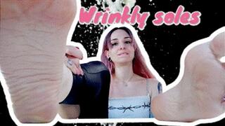 36 BIG x WRINKLED 1 ( foot domination, foot fetish, slave training, female domination, foot fetish, big feet, foot virgin, upclose, worship, soles, wrinkled, wiggling, spreading, foot play,