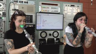 Mia and Rae Exercise Their Lungs With Some Airship Balloons (MP4 - 1080p)