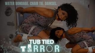 Tub Tied Terror: CHAIR TIED COLD WATER BONDAGE IN 4K