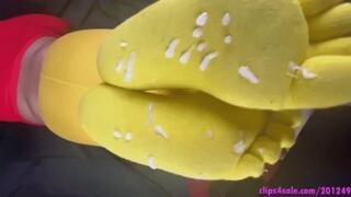 Toe socks cumpilation, My Favorites part one