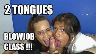 2 MODELS TONGUE FETISH BLOWJOB 240225B6 VIOLET + KARIME TWO TONGUES TEACHING AND LEARNING TRICKS WHILE SUCKING COCK + FREE SHOW SD MP4
