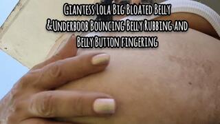 Milf Muffintop Giantess Lola Big Bloated Belly &Underboob Bouncing Belly Rubbing and Belly Button fingering fetish