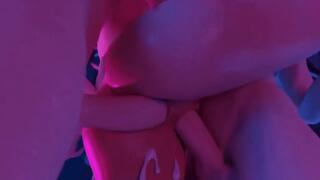 Cute neko girl fucks, dp, blowjob