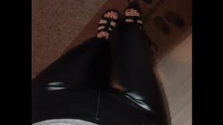 Pissed diapers in leather pants and sandals