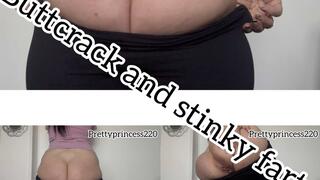 Buttcrack and farts in leggings