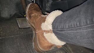Snowy Drive in Fergie Wedge Boots