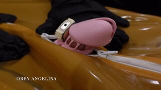 Sissy Foot Worship & Chastity Tease with Miss Patricia